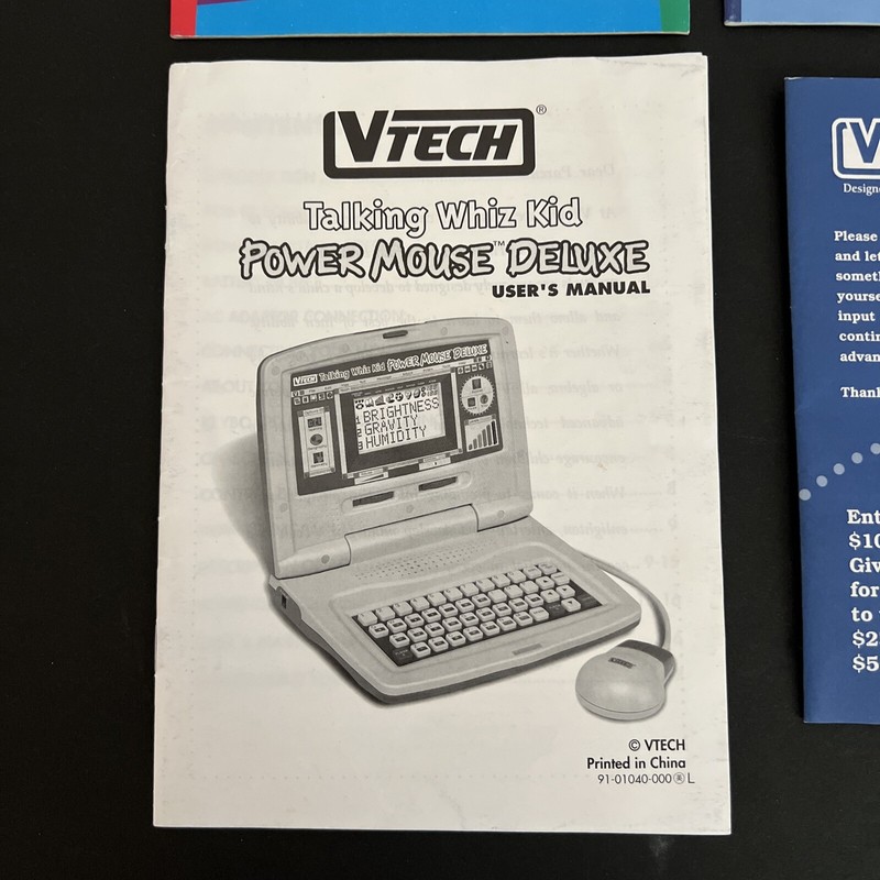 VINTAGE VTECH TALKING WHIZ KID USER MANUAL 1990s Warranty Promotional Materials gallery