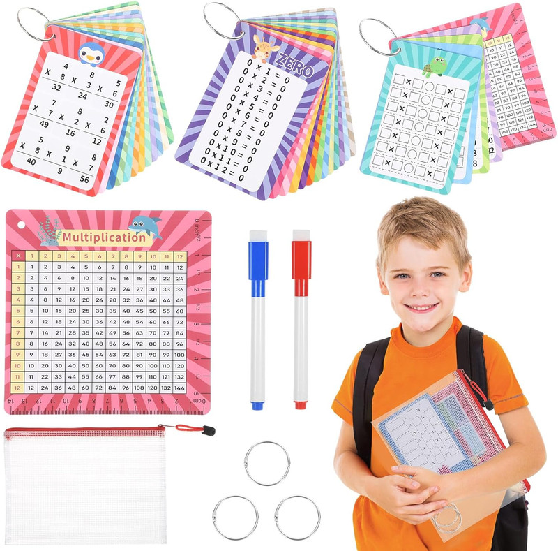 31Pcs Multiplication Flash Cards Times Table Flash Cards,Math Problems-Easy-Hard gallery