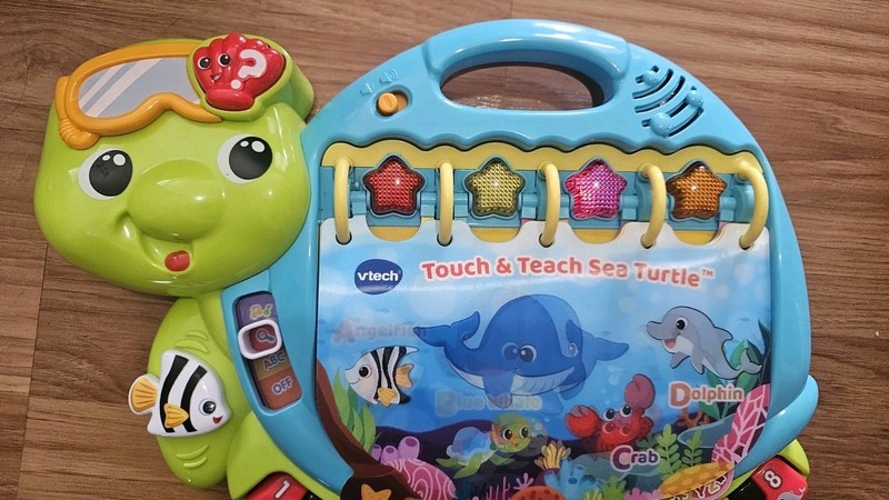 VTech Touch and Teach Turtle Book Learning Toy Book ABC's Musical Sounds Works gallery