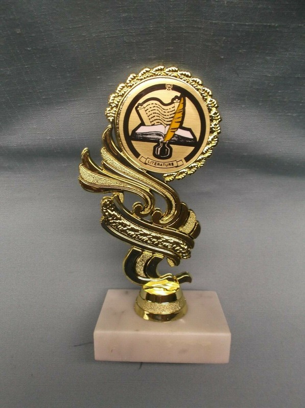 literature insert trophy award marble base
