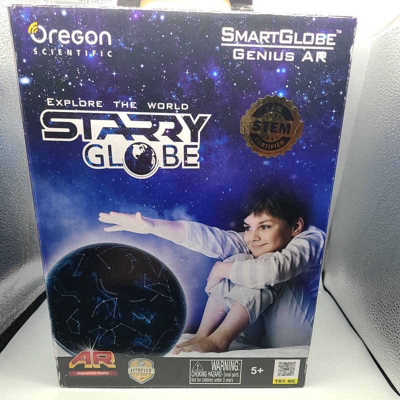 NEWOregon Scientific 2 In 1 Illuminated SmartGlobe Starry AR App STEM Certified