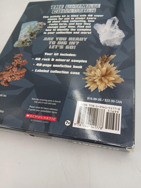 Scholastic Ultimate Rocks & Minerals Collection Kit 48 Stone Samples Box Wear gallery