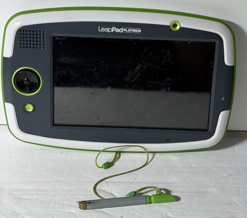 LeapFrog LeapPad Platinum Kids Learning Tablet Green NO USB CABLE *TESTED*