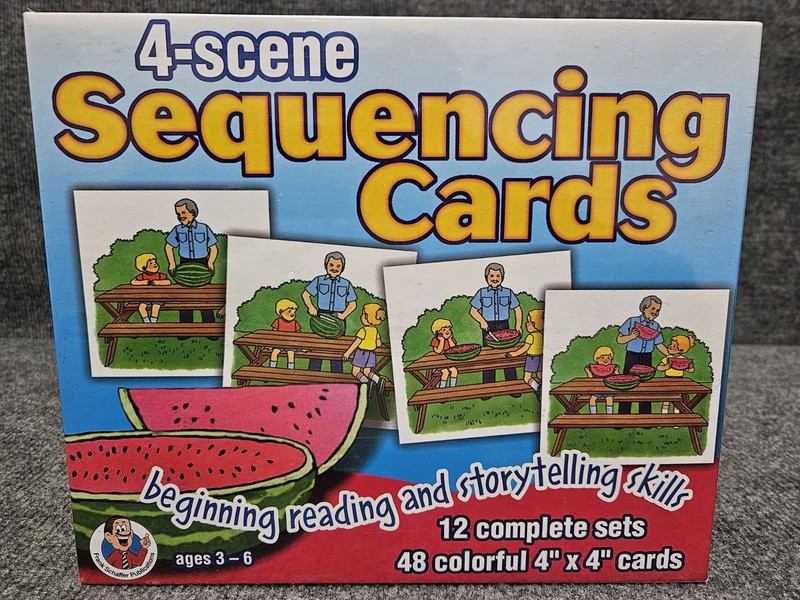 Vintage 1997 SEQUENCING CARD 4 -scene Beginning Reading and Story Telling Skills