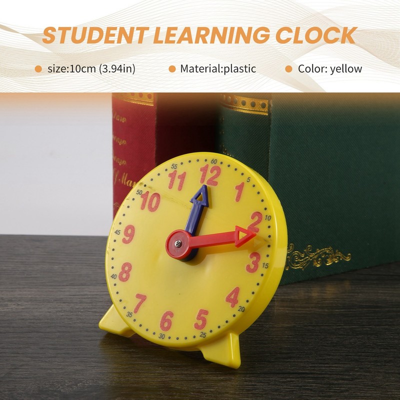 4 Inch Student Learning Clock Time Model Teacher Gear Clock 12/24 Hour3981 gallery