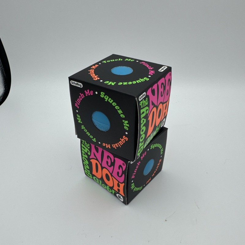 BLUE NeeDoh Groovy Glob Classic Nee Doh Squishy Stress Ball Globe 100% AUTHENTIC gallery