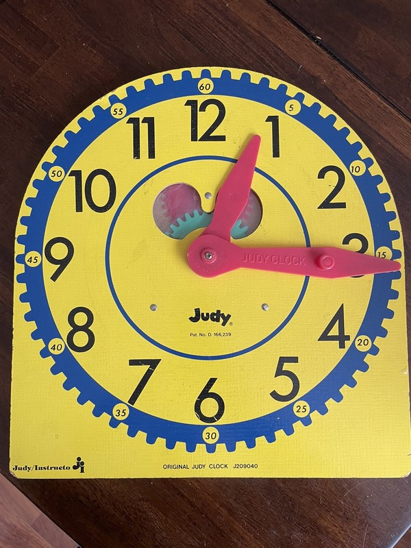 Vtg. Original Judy Clock J209040 Education Time Teachers Homeschool Wooden