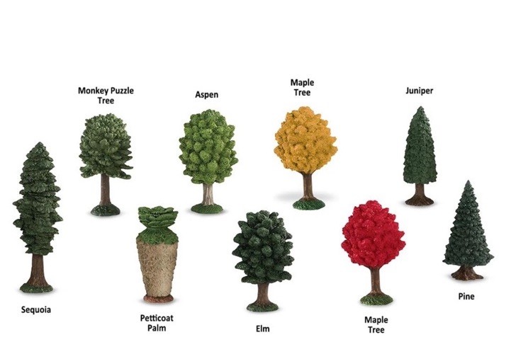 Trees Toob Mini Figure Set Of 10 Safari Plastic Educational Toy Nature