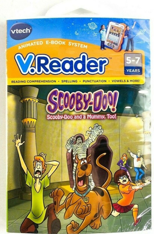V Reader Scooby Doo and Mummy Too Animated Book Cartridge 5-7 Years V-Tech USED