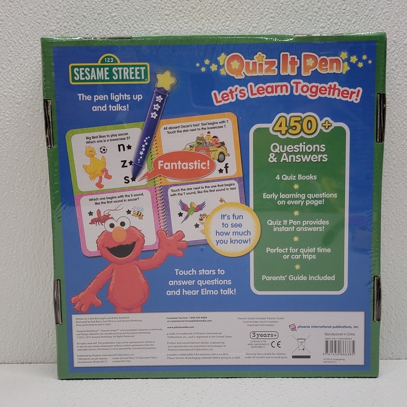 NEW Sesame Street Quiz It Pen 450 Questions & Answers - 4 Book Box Set Preschool gallery