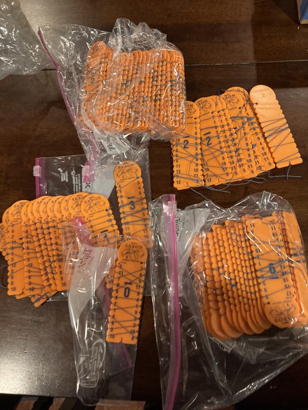 Saxon Math 0, 1, 2, 3, 5 & 6 Manipulatives New Lot of 60 plus