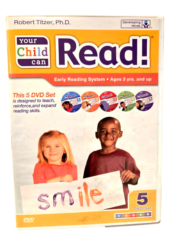 Your Child Can Read Volume 1-5 DVD Set Robert Titzer Ph.D-Ages 3 and Up!