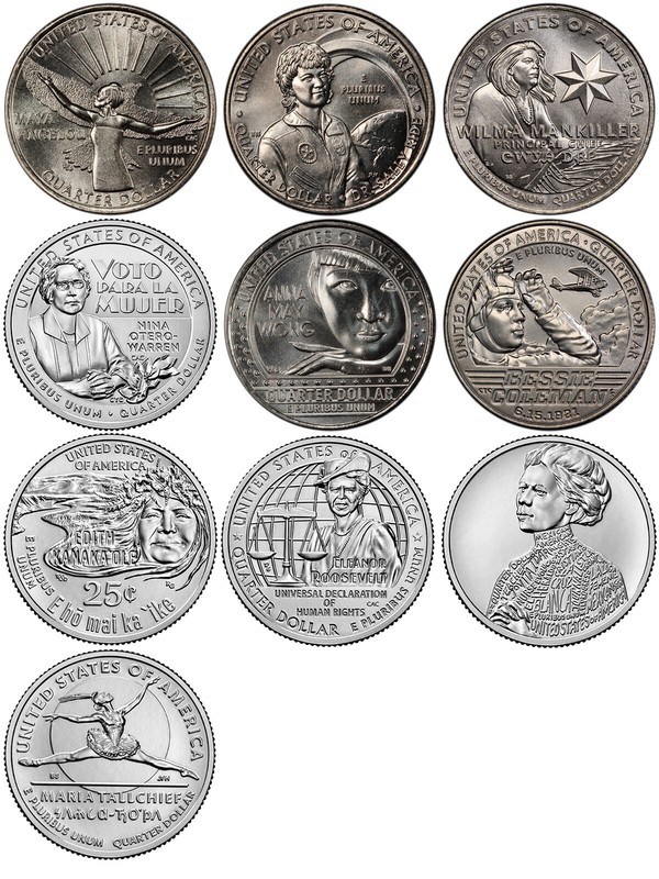 2022 – 2025 American Women Commemorative Quarter P or D Mint Mark – Uncirculated