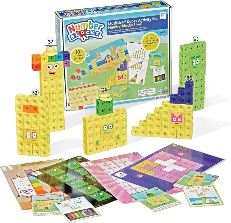 Numberblocks MathLink Cubes Activity Set 31-40 – Early Math Skills & Counting To