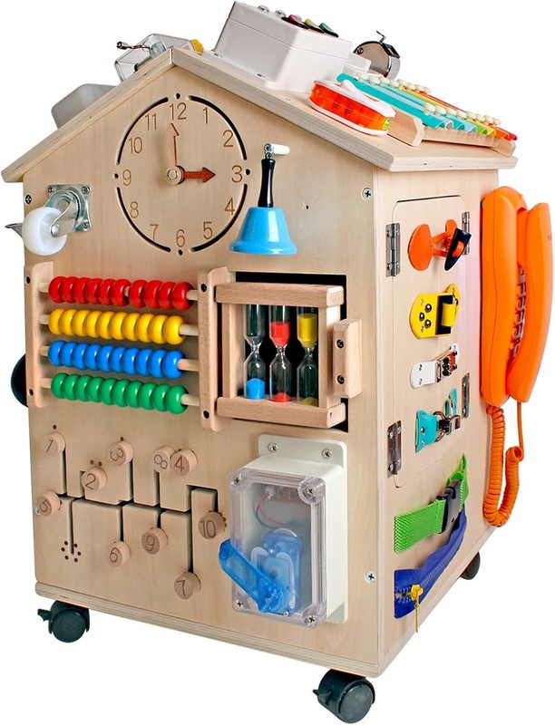 Montessori Wooden Busy House Basic Life Skills Training Gift