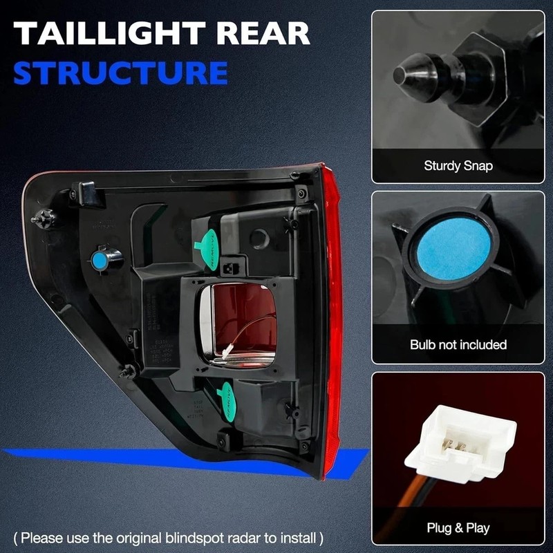 Tail Light with Blind Spot Compatible with 2021 2022 2023 Ford F150 XLT Rear ... gallery