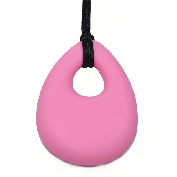 chubuddy buds oval Chewy Pendant With Breakaway Clasp Necklace- Baby Doll Pink