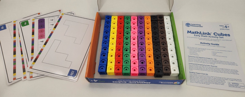 Learning Resources MathLink Cubes 115 pcs STEM Math Set Complete Homeschooling gallery