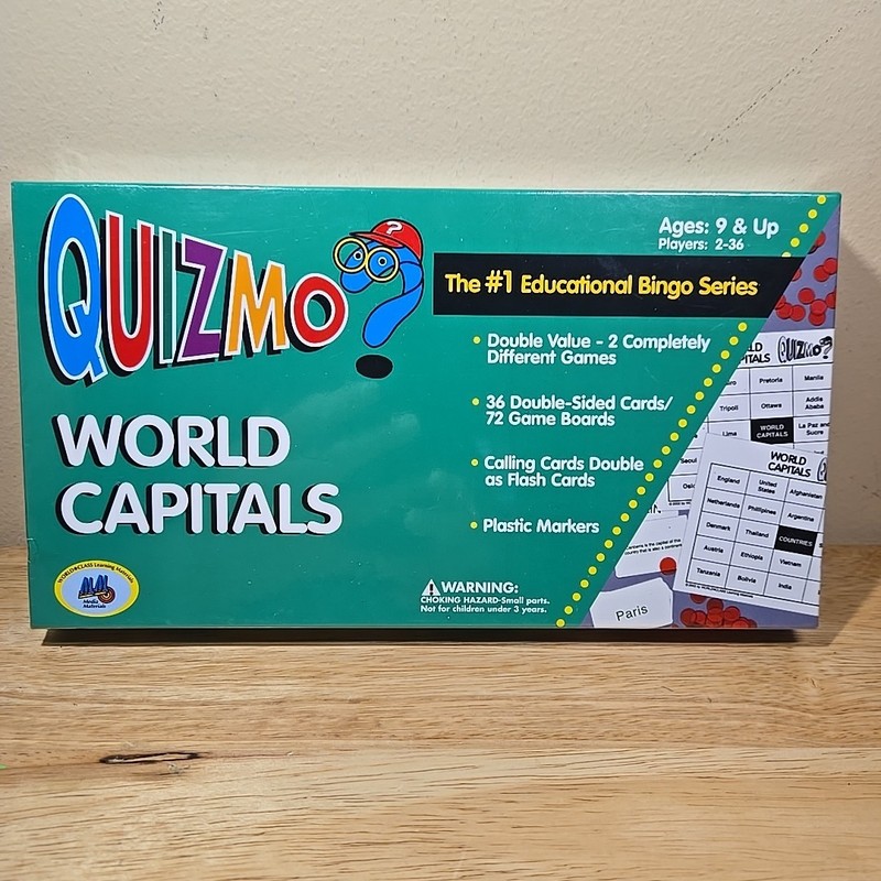 Quizmo World Capitals Educational Bingo Series New Unopened