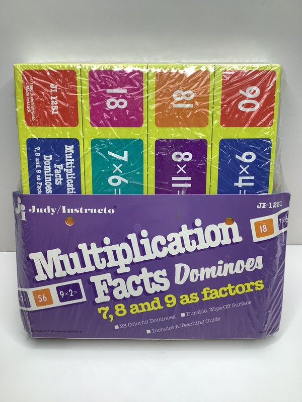 New Vintage 1986 Judy Instructo Educational Math Multiplication Facts Dominos gallery