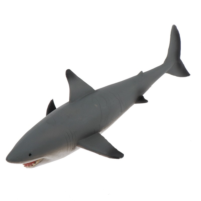 Great white shark 7 inches solid plastic sea animal marine life figure model
