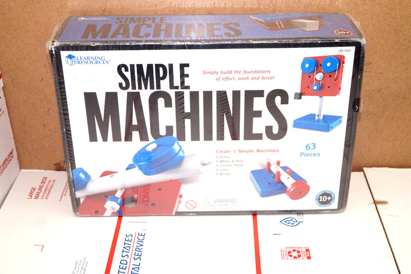 Learning Resources Simple Machines LER 2442 63 Piece Set Sealed Brand New In Box