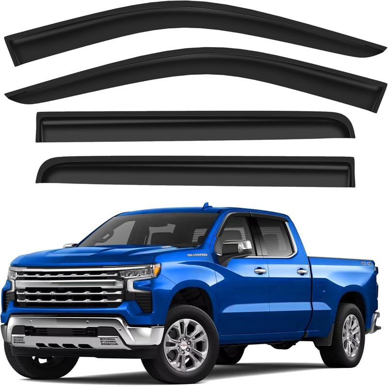 CXZHAZD Window Deflectors Rain Guards Chevy GMC Silverado Sierra 2019-2025 #R045