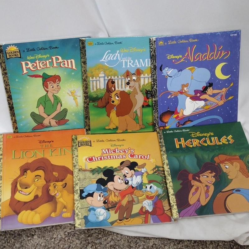 Disney Little Golden Books Collection Bundle Of 6 Books