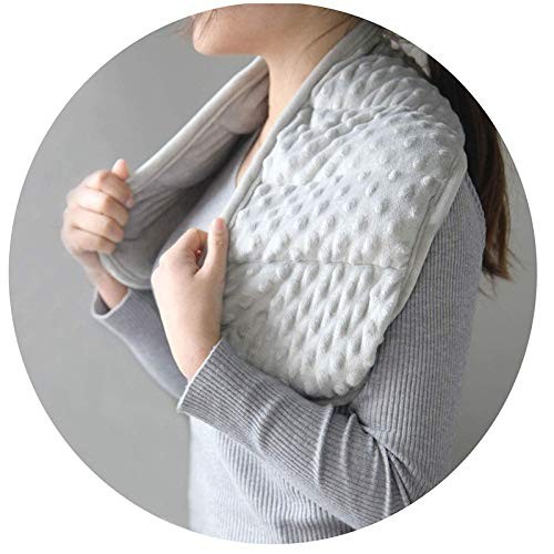 Sensory Weighted Dual Texture Shoulder Wrap 4-Pounds for Adults 4lb Gray