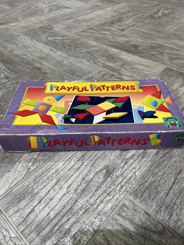 Discovery Toys Playful Patterns Design Shape Activity Game Vtg 1991 Educational