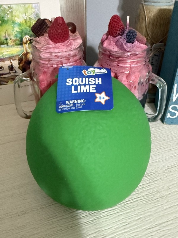 Viral Jumbo Squeeze LIME Squishy Toy Fruit Stress Toy Squish Sunny Days TikTok