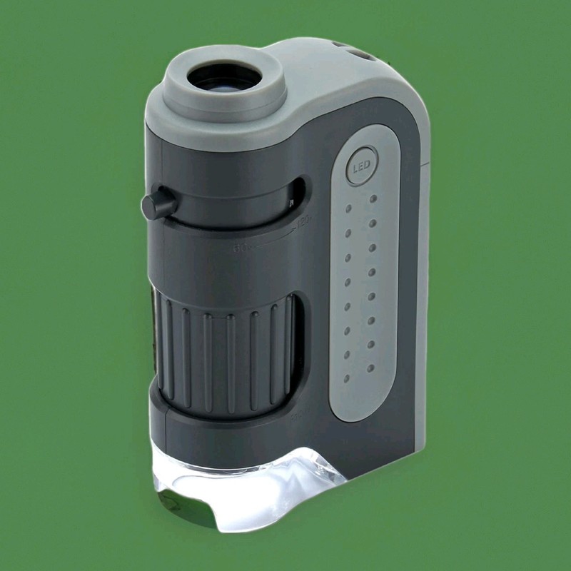 Carson | MicroBrite Plus | LED Pocket Microscope | 60x-120x | MM300 | Gray | 107