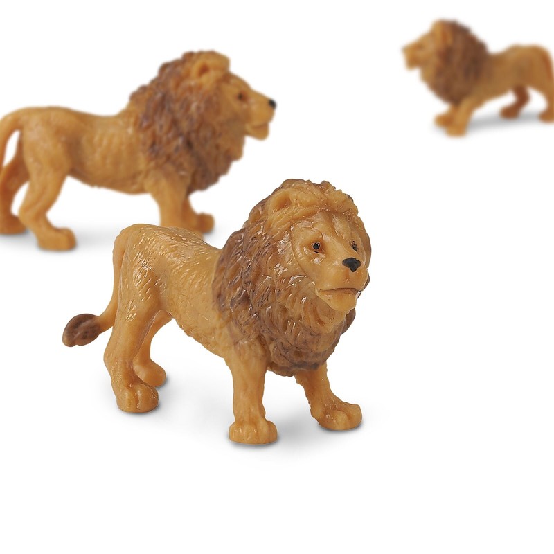 SAFARI LTD LION SET OF 20 GOOD LUCK MINIS! #342922! TINY 1″ LONG