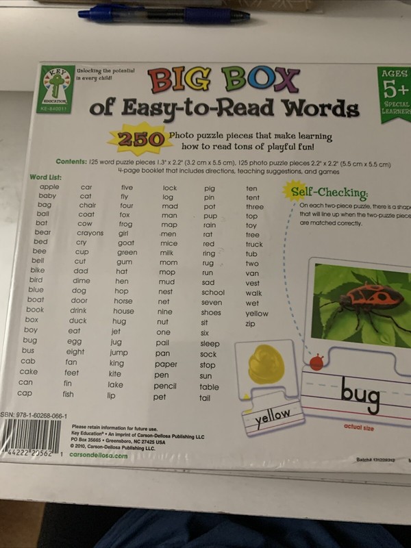 Carson Dellosa Education Big Box of Easy-to-Read Words Board Game, Grade K-2 gallery