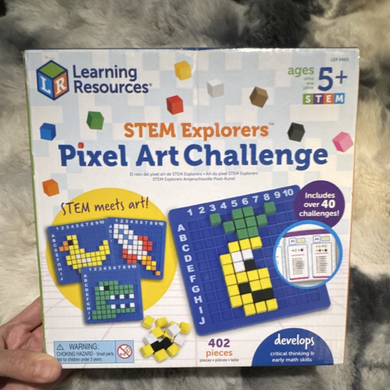 Learning Resources STEM Explorers Pixel Art Challenge, 402 Pieces, Ages 5+, LER…