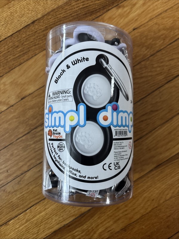 Fat Brain Toys Simpl Dimpl Popping Fidget Keychain 40 PACK New In Container