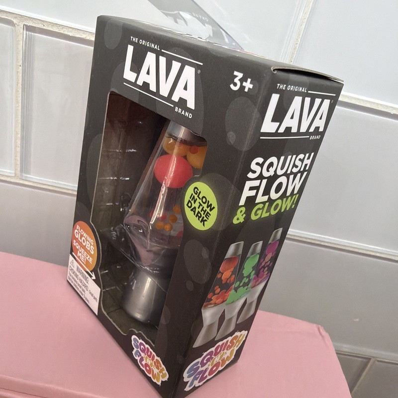 Schylling Lava Squish N Flow Squishy NeeDoh Glow In The Dark Lava Lamp NEW gallery