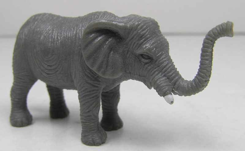 Unbranded Gray Elephant 2.25″ Long Plastic Animal Toy Figure China