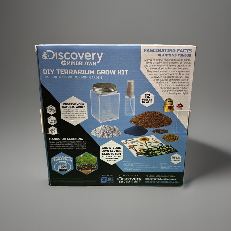 Discovery Mindblown DIY Terrarium Grow Kit STEM Indoor Garden Kids Science NEW gallery