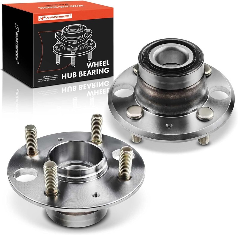 APM 2 x Rear Wheel Bearing and Hub Assembly with 4-Lug Compatible with