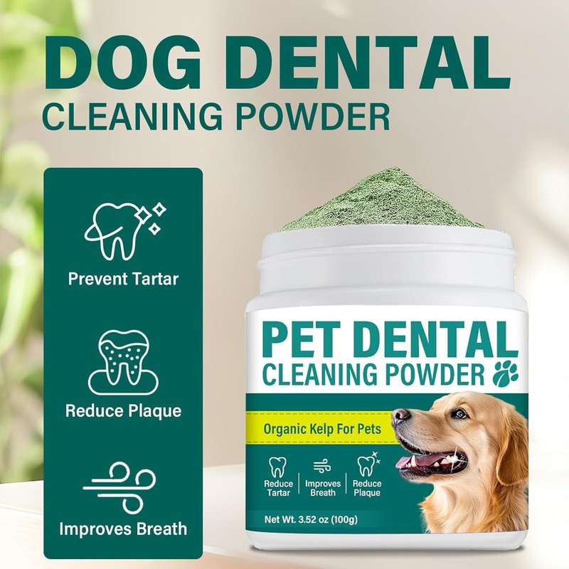 Dog Teeth Cleaning Powder, For Improves Breath, Natural Ingredients, Dental Care gallery