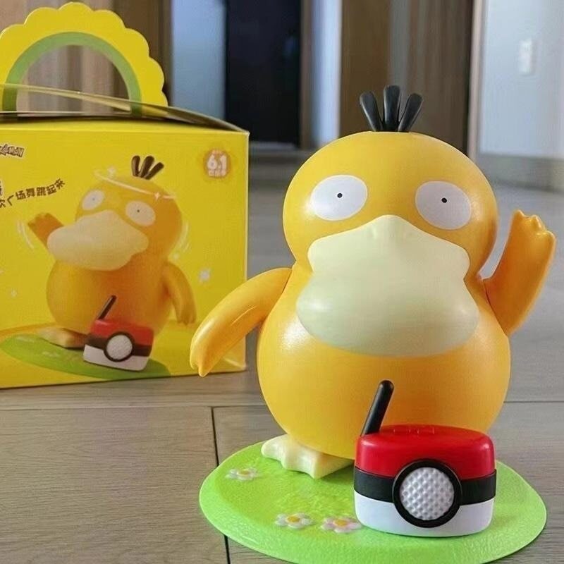 2023 Dancing Psyduck toy Duck square dance music box Action Figure Gift gallery