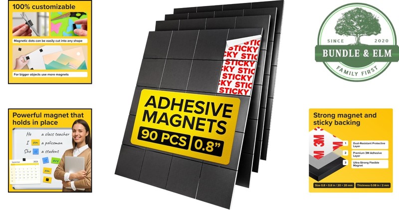 90 Pack Sticky Magnets with Adhesive Backing for Easy Organization and Planning gallery