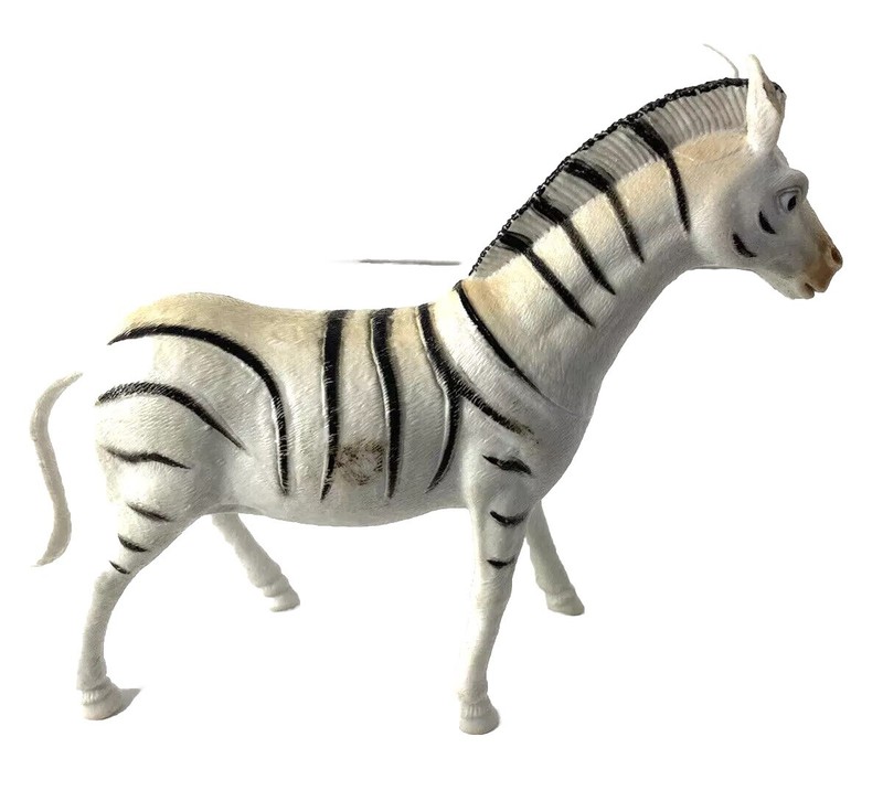 PVC Zebra Kids Toy Figurine Educational Model Realistic Wild Animal 7 Inches