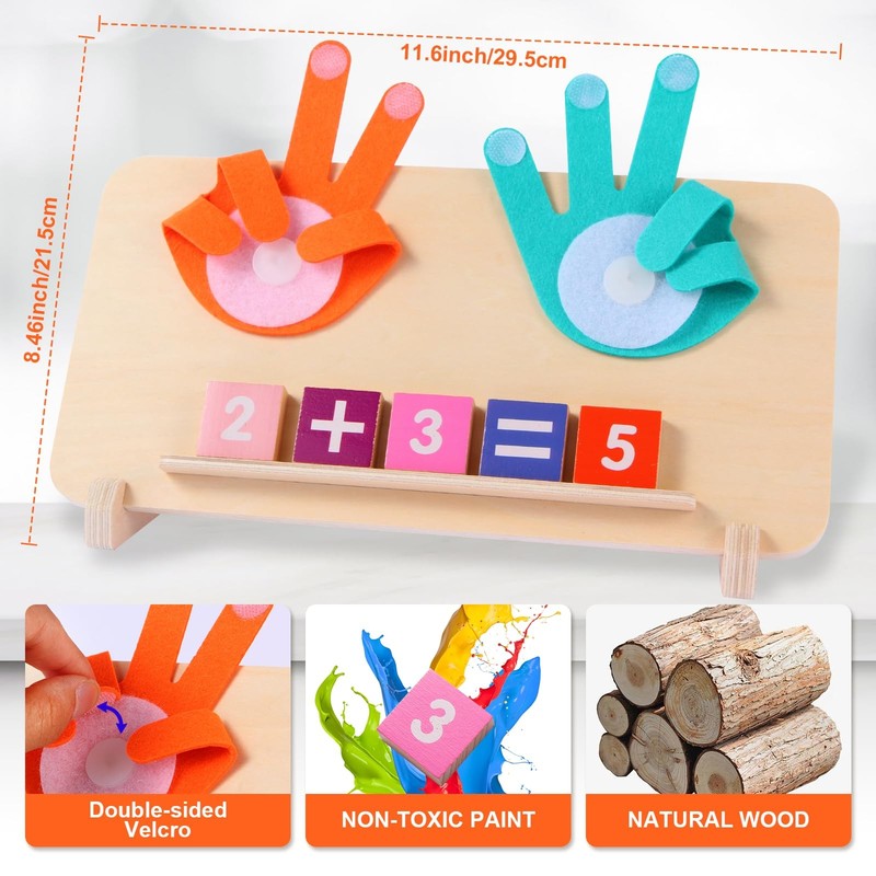 Montessori Toys for 3-5 Year Old, Educational Math 11.6x8.46 inch, Colorful gallery