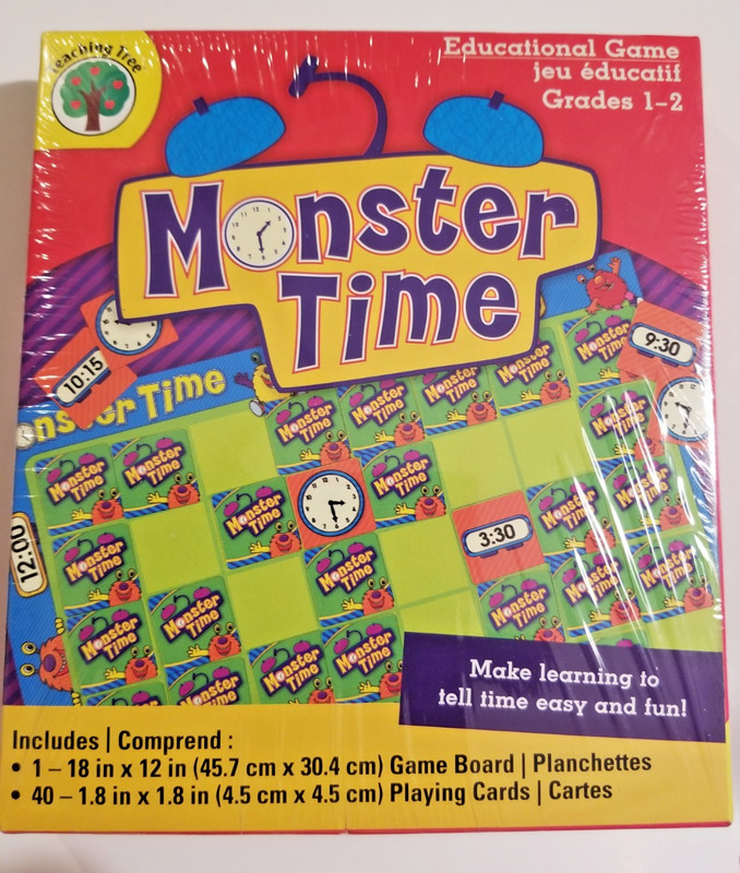 Teaching Tree Monster Time Educational Game Sealed Fun Learning To Tell Time