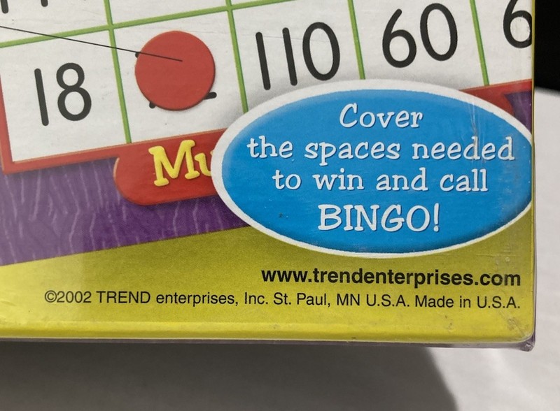 Multiplication Bingo Ages 8 & Up 3-36 Players Trend Classroom Educational Game gallery