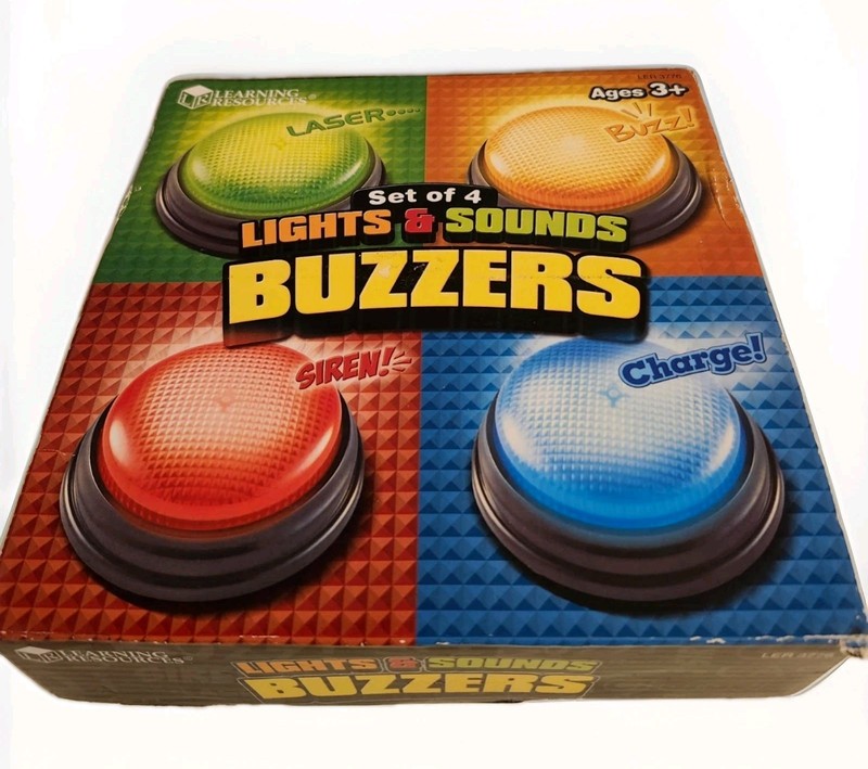 Learning Resources Lights & Sounds Buzzers Various Sounds and Colors