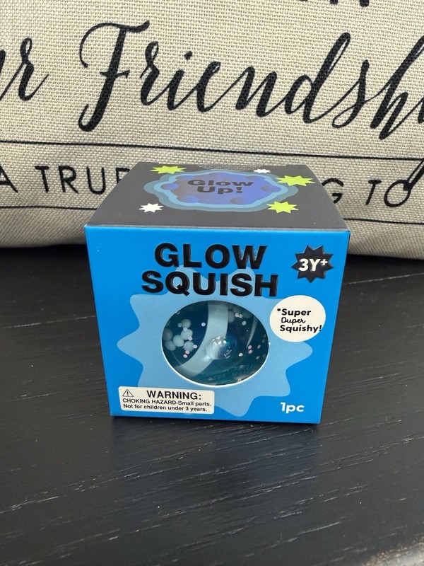 NEW Super Duper Squishy Glow in the Dark Squeezy by J’Adore Blue Glow Squish