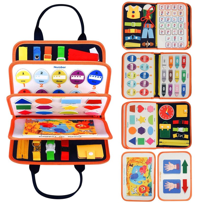 Busy Board Montessori Toy Ages 3-6 Sensory Play Fine Motor Skills Learning